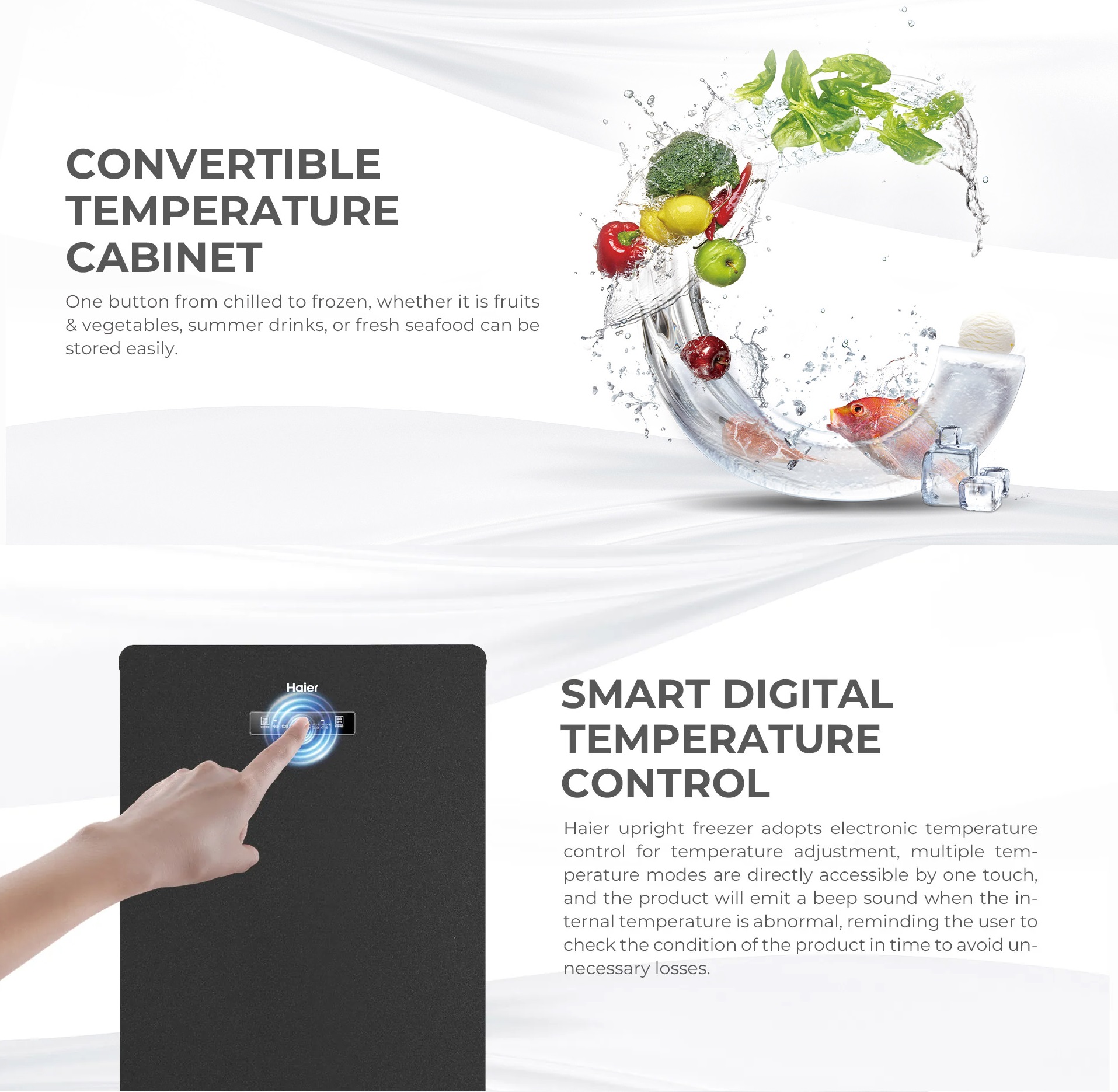 Haier HUR-181NE 168L Deep & Fast Freezing Upright Freezer | ESH